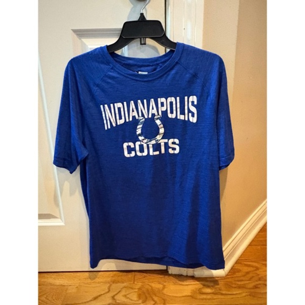 Mens Indianapolis Colts‎ NFL Team Apparel Short Sleeve T Shirt Size Medium Blue